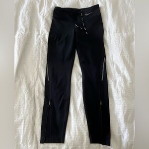 Nike Black Leggings with Gray Accents